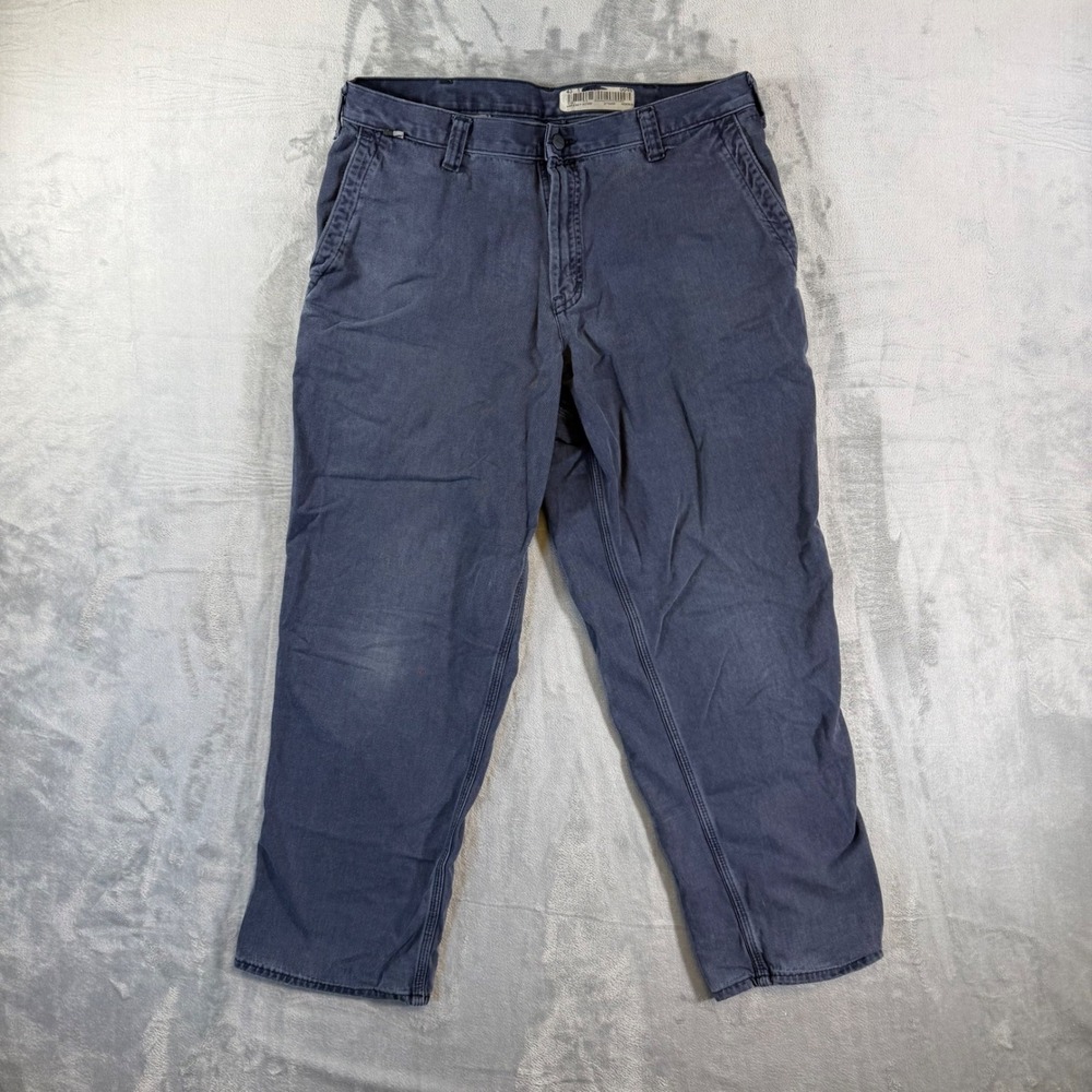 Carhartt FR Flame Resistant Work Pants Men's Size 36x30 Dark Blue Utility Pants
